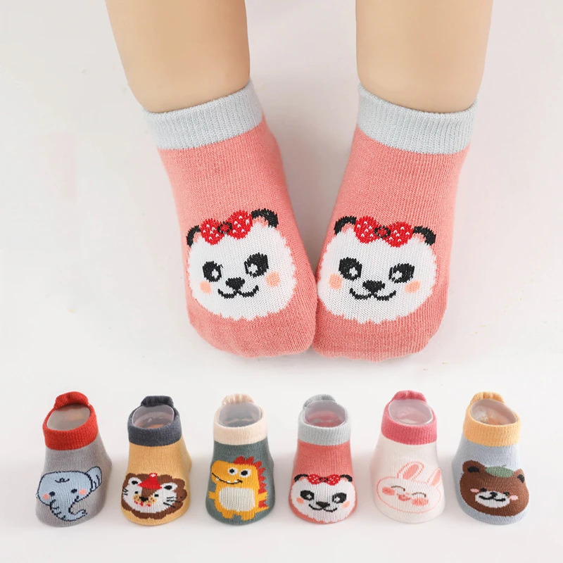 

Anti-slip Baby Floor Sock Spring Summer Kids Short Socks Cute Cartoon Animal Toddler Cotton Sock 0-1Year Boys Girls Footwear