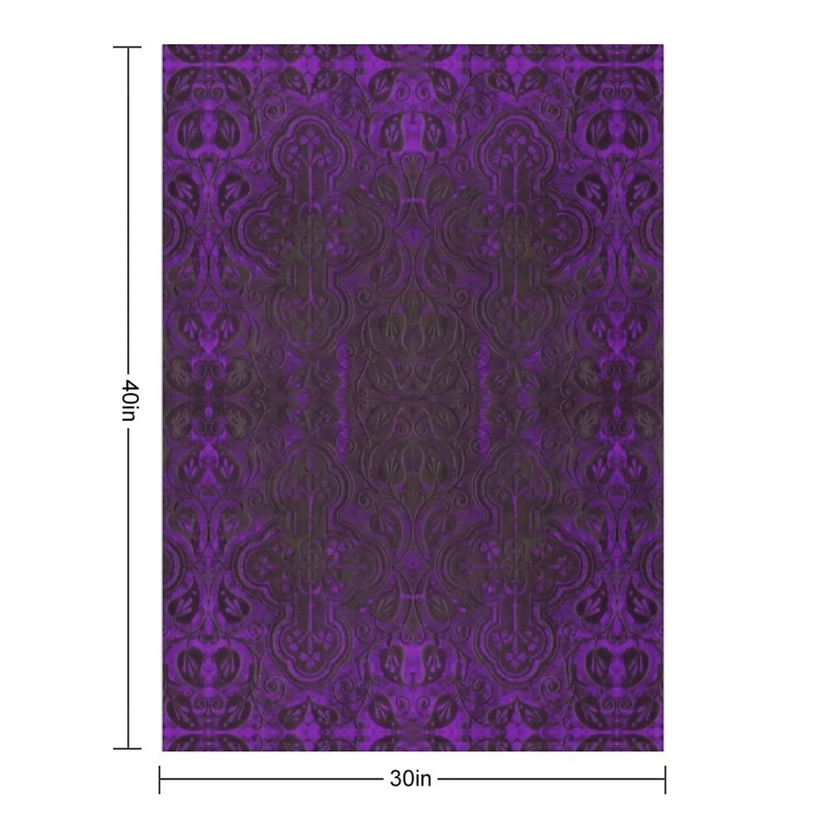 Purple Romantic Weathered Gothic Carving Crosses Pattern by Moose Disco Throw Blanket Bed sofa bed Warm Furrys Blankets