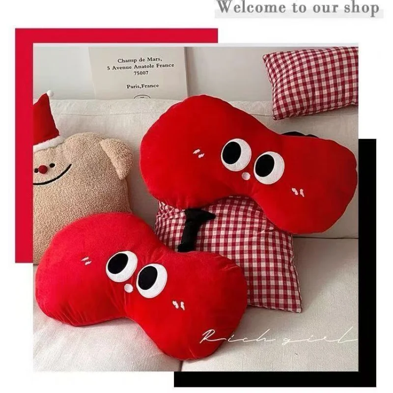 Simpatici occhi grandi Apple Divano Cuscino Camera da letto Cuscino da comodino Peluche per dormire Regalo di Capodanno Compleanno