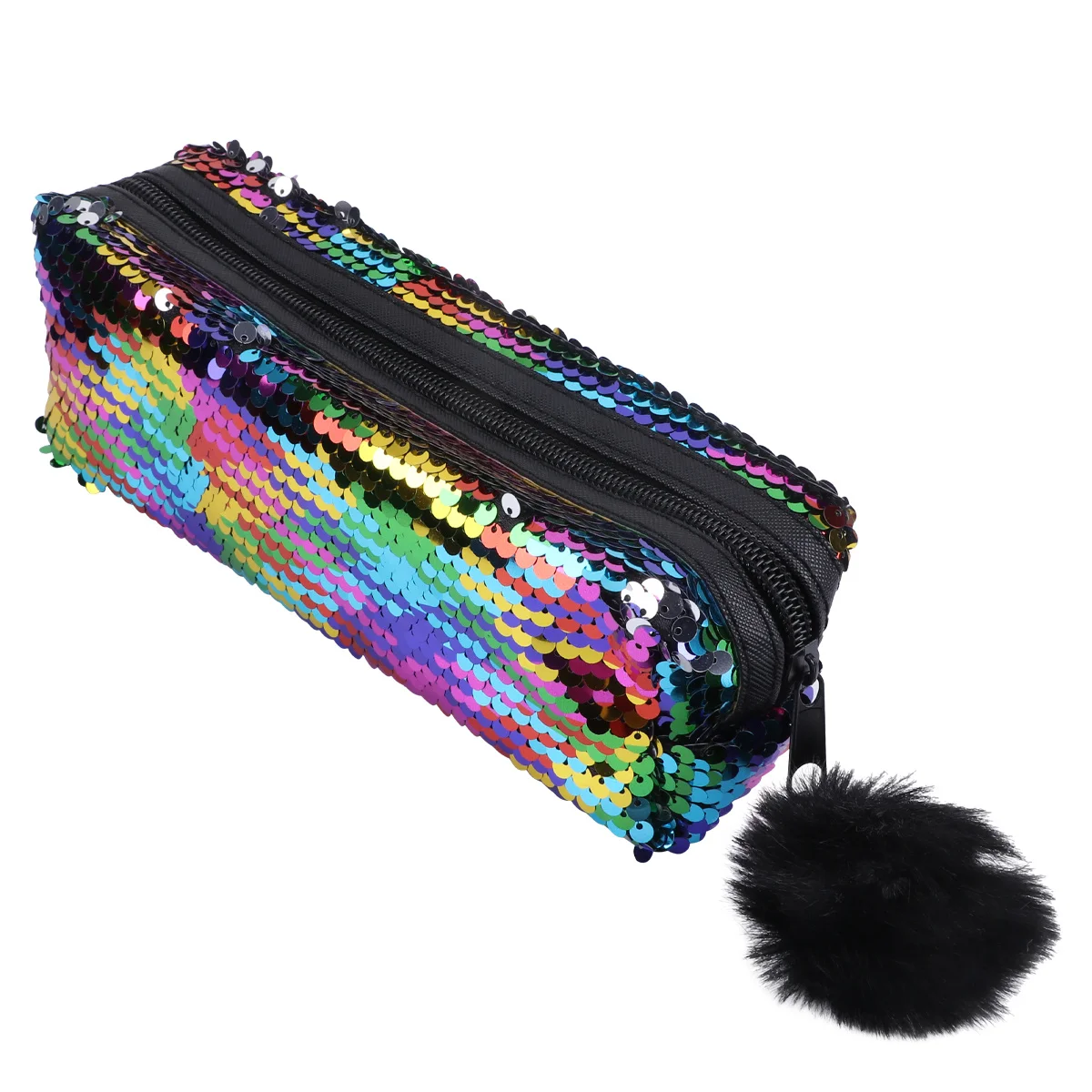

1pc Sequin Pencil Pouch Mermaid Stationery Bag Glitter Organizer Multifunction Pencil Bag For Girls