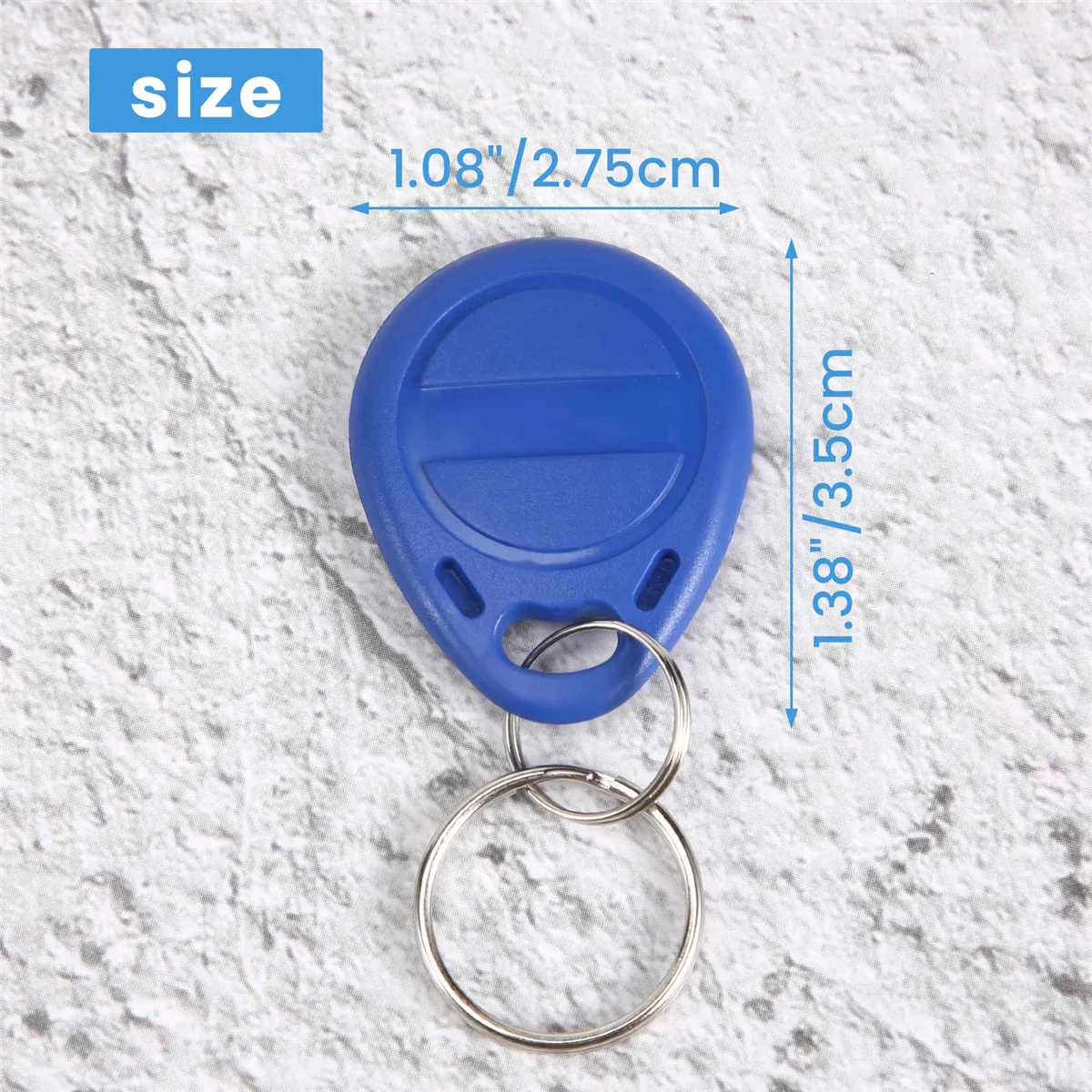 A93P 50 PCS Writable 125KHz RFID Key Fob Proximity ID Card Token Tag Rewritable T5577 Universal