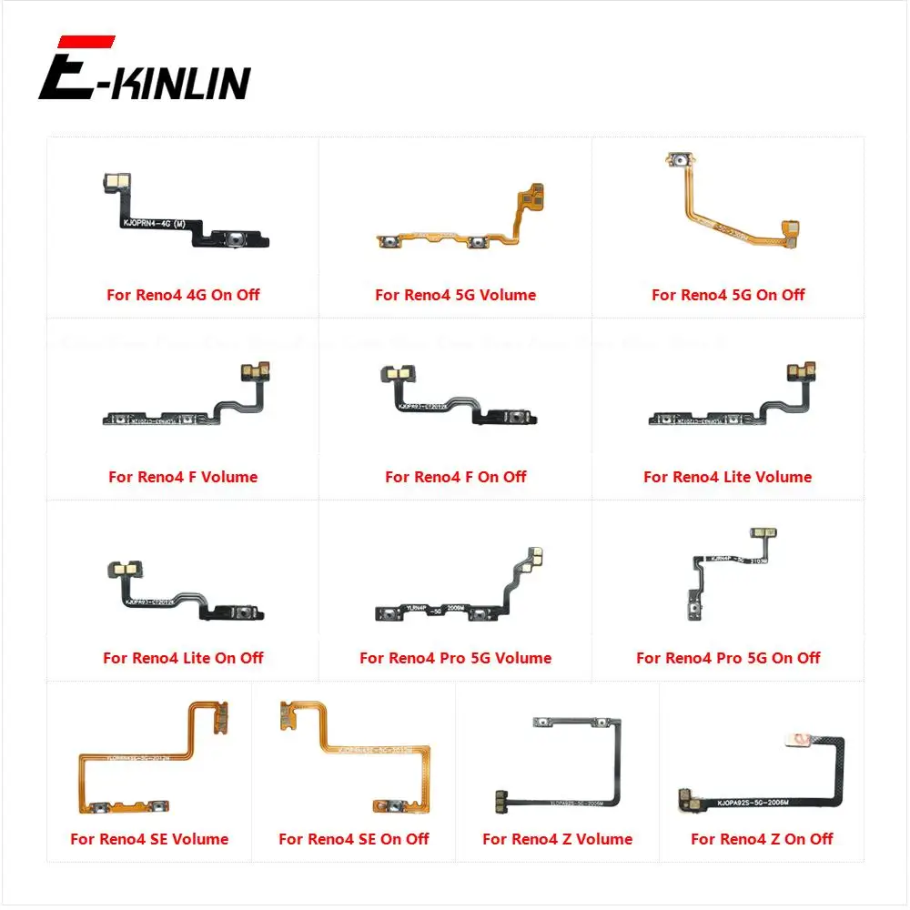 Mute Switch Power Key Ribbon Repair Parts For OPPO Reno4 Lite Pro SE F Z 4G 5G Volume Button Control Flex Cable