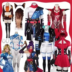 Logan/Psylocke/Scarlet Witch/Luna Snow/Susan Storm/Doreen Green/Knight/Dagger/Iron Fist Cosplay Costume Rivals Outfit Halloween