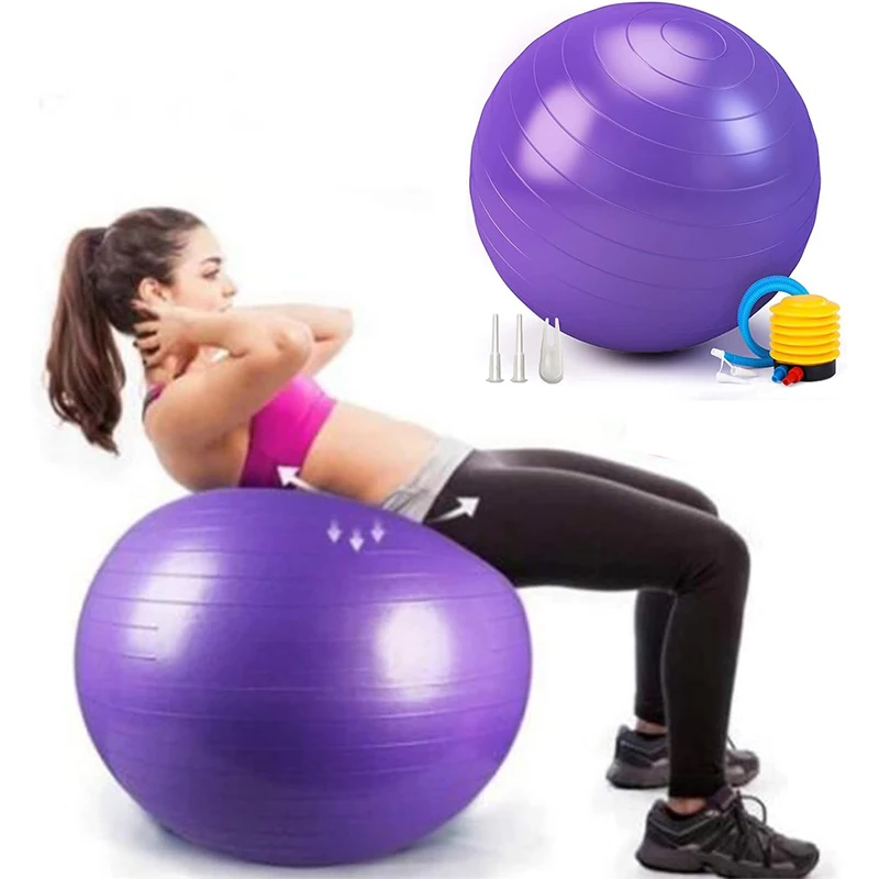 75cm/65cm Fitness Yoga Ball Pilates PVC Exercise Ball per gravidanza, Fitness, allenamento e terapia fisica Balance Ball con pompa