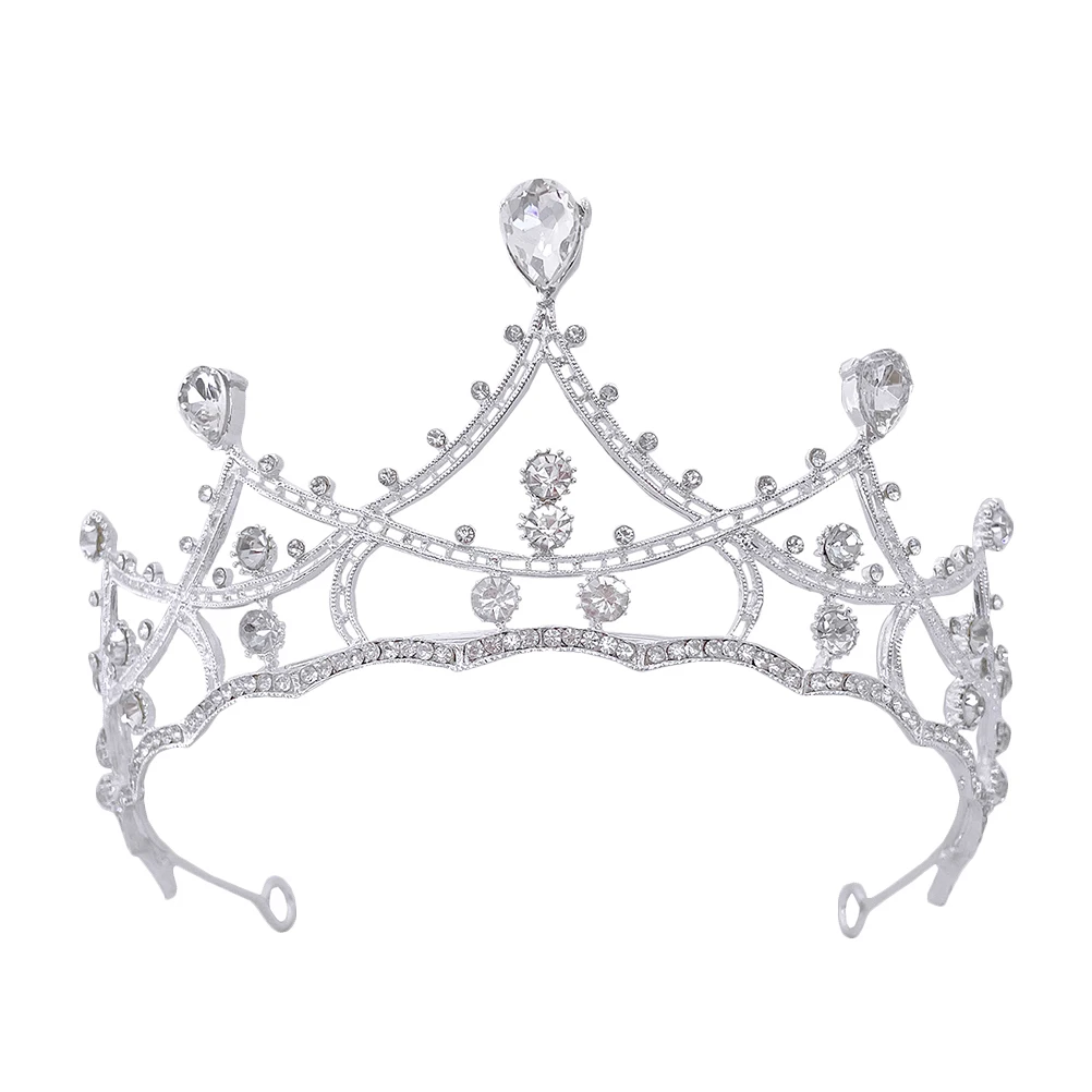 

Rhinestone Crown Tiaras Beautiful Sparkling Wedding Bridal Princess Accessories Durable Flexible Fits All Hair Styles