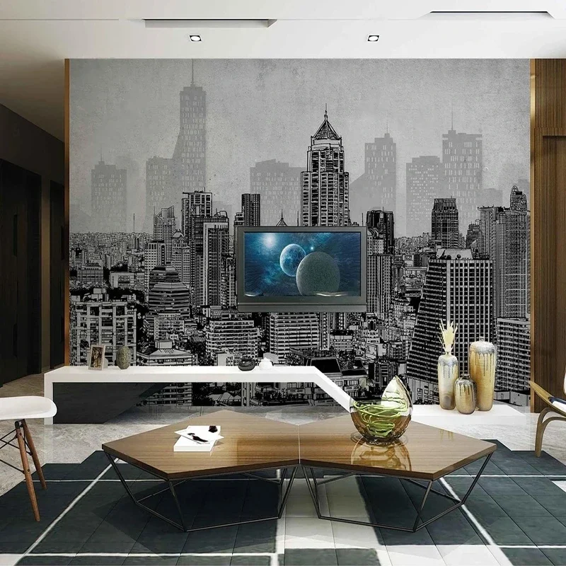 

Custom European Retro Abstract Urban Art Mural 3D Wallpaper Living Room TV Sofa Bedroom Home Decor Wall Cloth Papel De Parede 3D