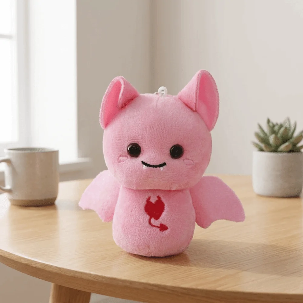 Cute PP Cotton Bat Plush Keychain Cartoon Multi-color Halloween Bag Pendant Fuzzy Durable Soft Stuffed Toy Student