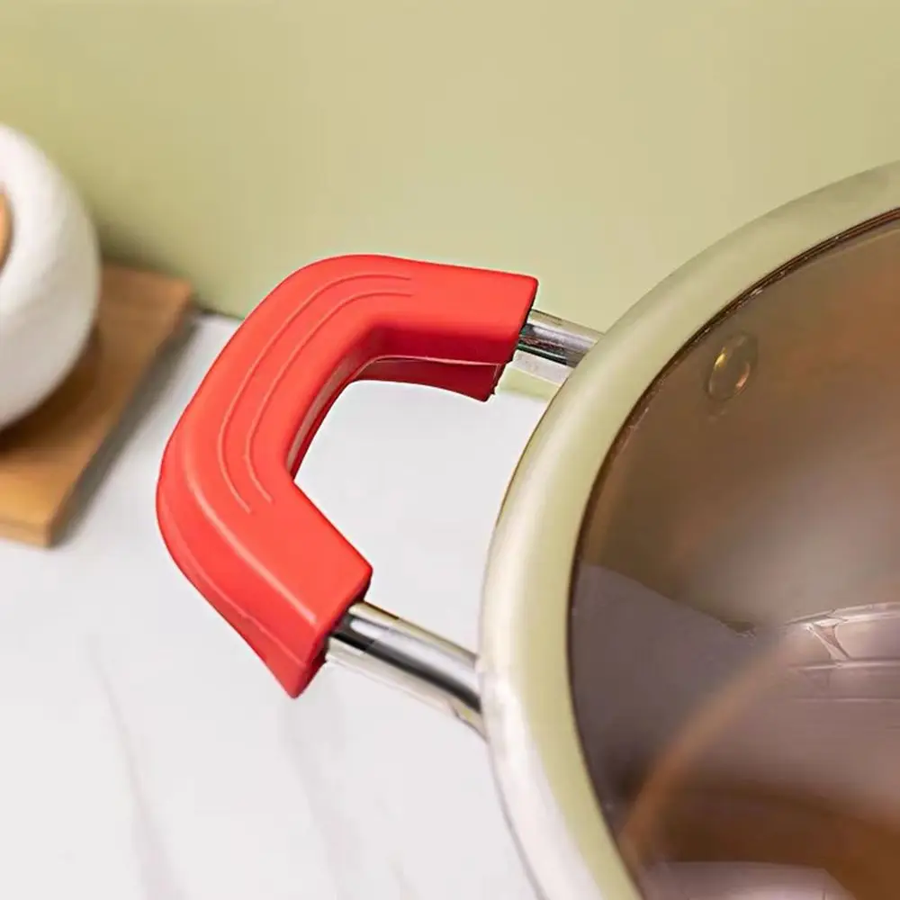 Cake Non Stick For Frying Cast Iron Skillet Pan Anti-Scald Insulation Clips Pot Handle Protectors Pot Handle Cover Silicone Lid