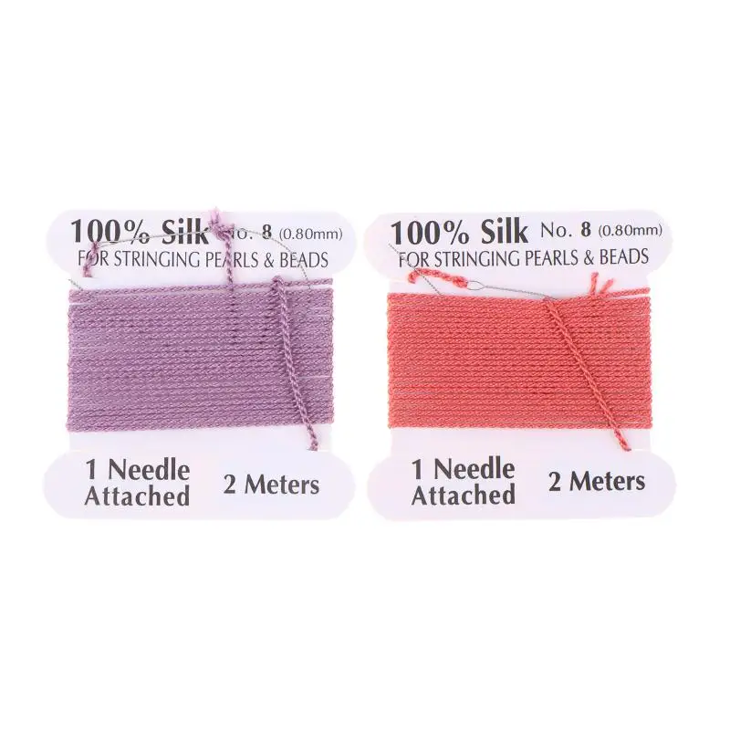 Image of # 8 x 0,8mm 2M Mehrfarbige Reine Naturseide Schnur Großhandel Direkt vom Hersteller für Schmuck Perlen Weben Frauen DIY Handwerk