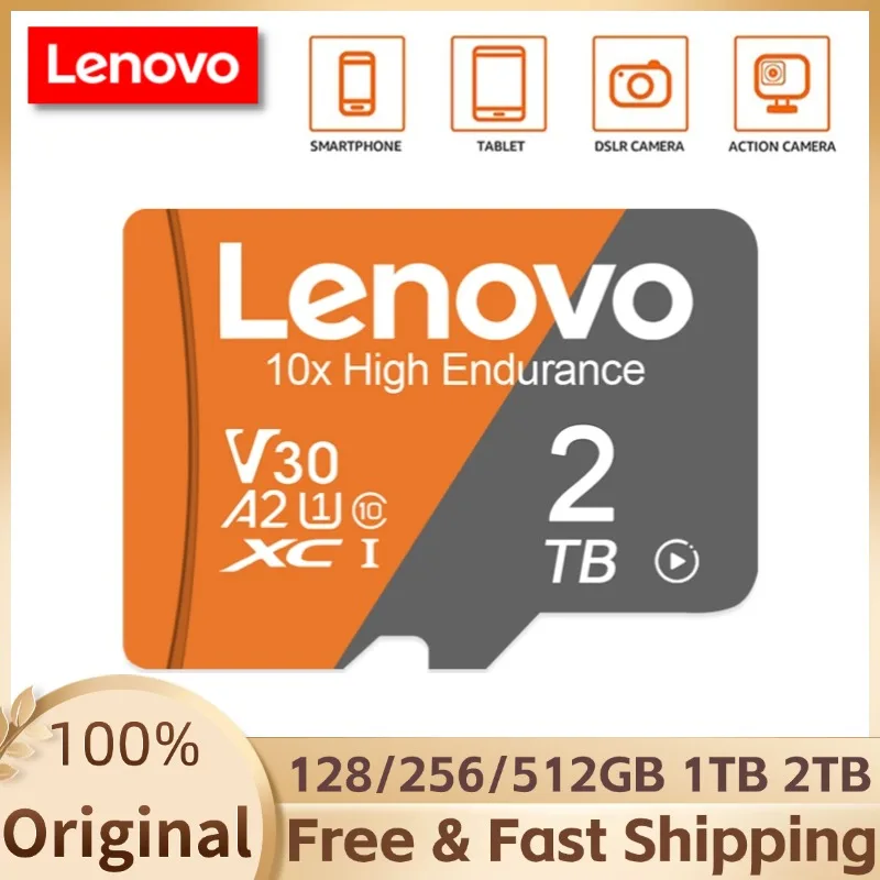 100% оригинальная карта памяти Lenovo Micro TF SD, 1 ТБ, класс 10, карта памяти Micro Tarjeta SD 512 ГБ, карта памяти TF для телефона, планшета, флеш-карта