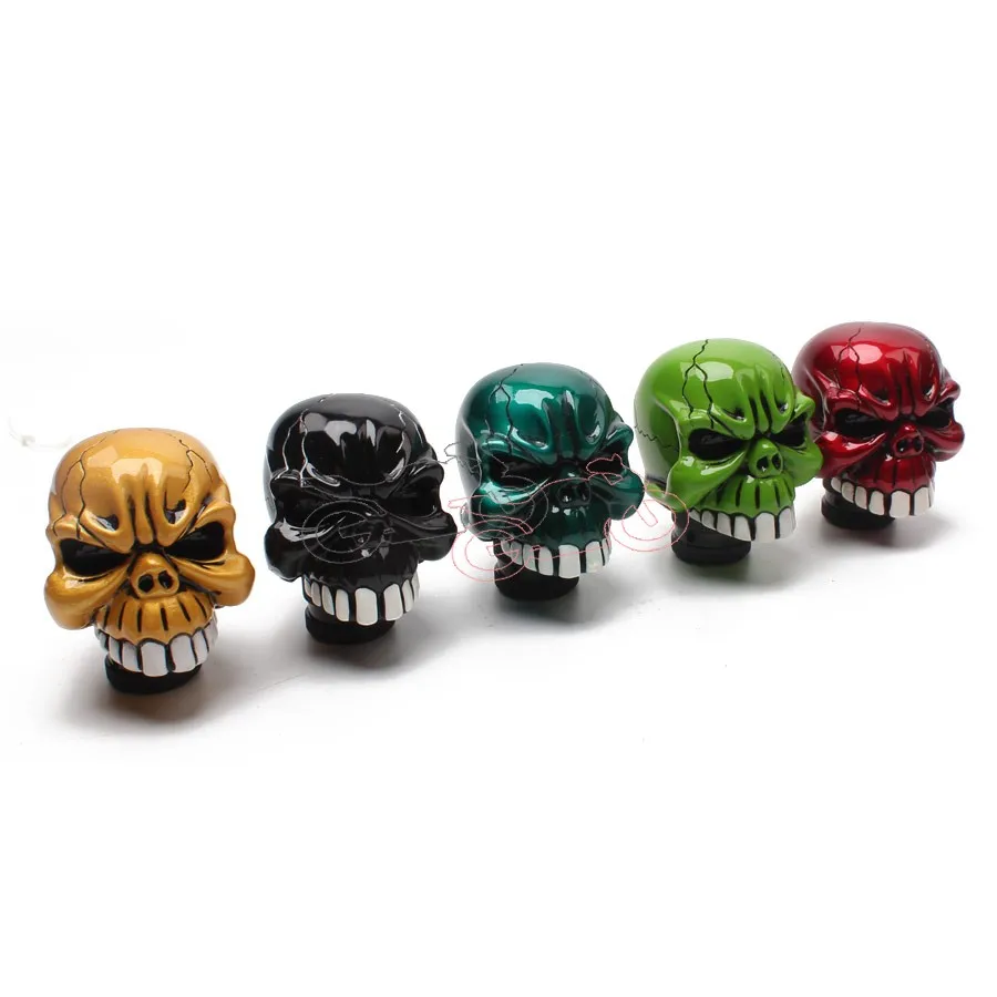 Car Styling Skull Head Car Gear Shift Knob Universal Fit Manual Transmission Stick Shift Gear Shifter Lever Knob