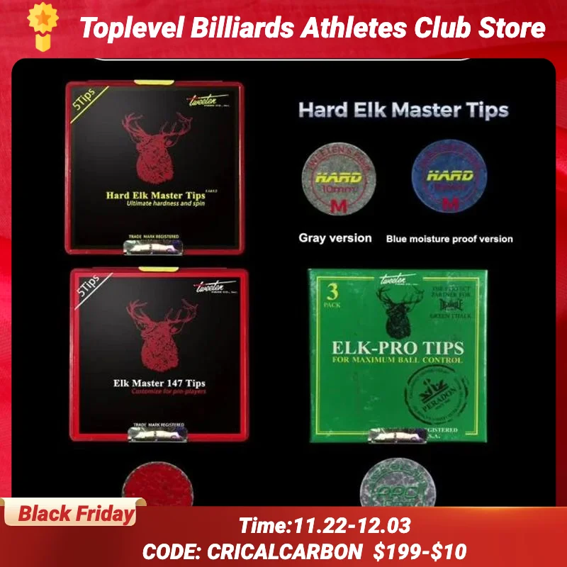 Ronnie O'Sullivan-Professional Pool Cue Tips, Hard ELK Tips, Many Options, Moistureproof Optimal Tips, Billiards Accessories