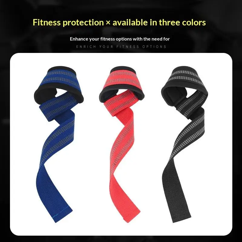 1 Pair Breathable Fitness Wrist Supports Anti-Slip Weight Lifting Wristbands for Gym Pull Up Cross Training
