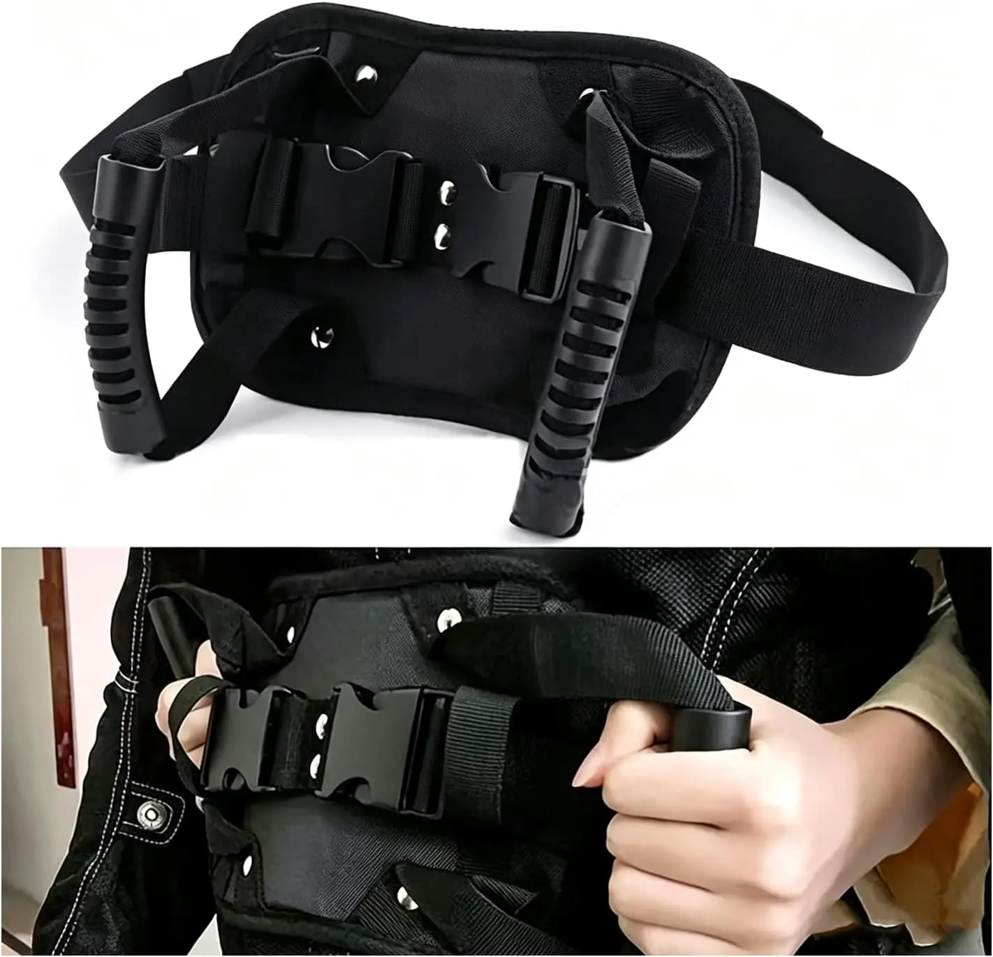Rear Seat Armrests Universal Motorcycle Safety Belt Beach Snowmobile Rear Seat Handles Non-slip Waistband Motorcycle Accessories