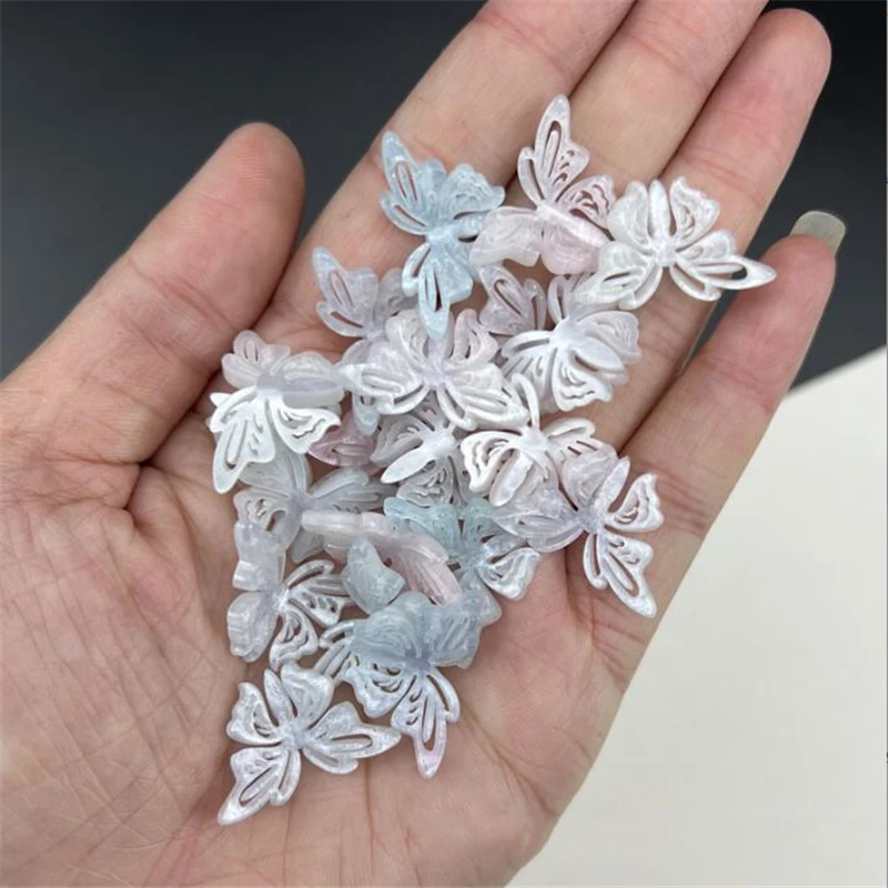 

10Pcs/Lot New Retro Animal Acetic Acid Hollow Butterfly Charm Connectors Diy Earrings Jewelry Making Resin Acessories Material