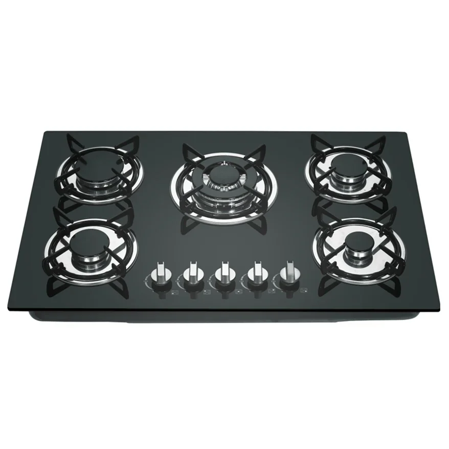 Safety device optional enamel pan support built in gas cooker 5 burner