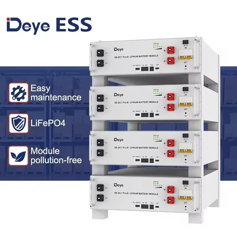 Deye 10kw battery  ESS SE-G5.1Pro-B 100Ah Lithium ion custom home Deye lithium batteries  Power Energy System Packs