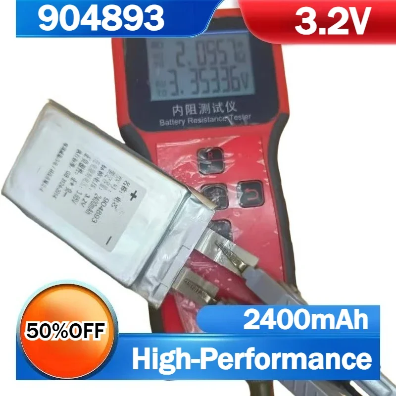 for 904893 3.2V Lithium Battery Li Po Battery 2400mAh for Starting Power Supply, Electric Vehicle Inverter Battery Cells DIY