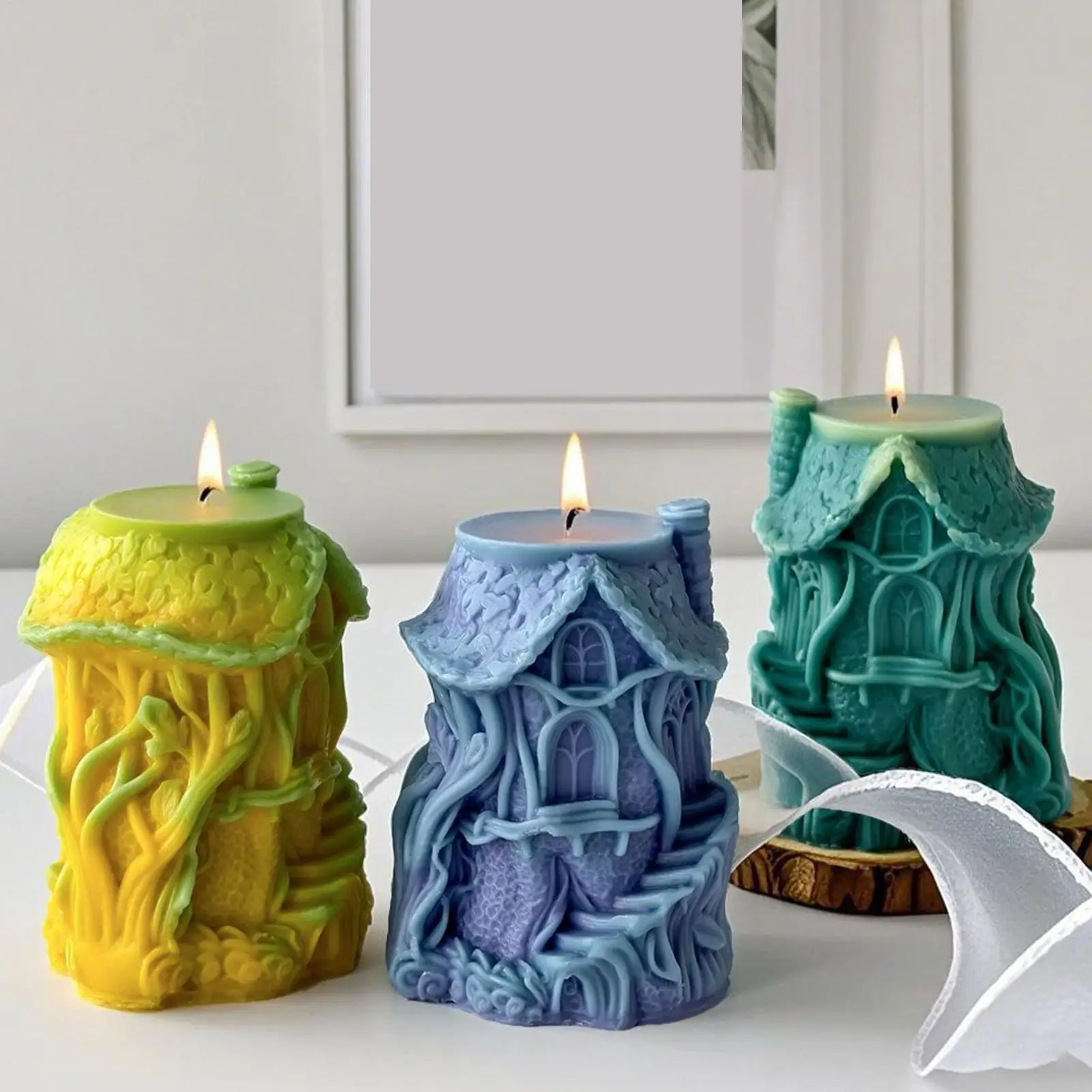 

Рождественские силиконовые формы 3D силиконовые формы для дома на елку на Рождество антипригарное художественное изготовление центральной части для мастерской праздник дом