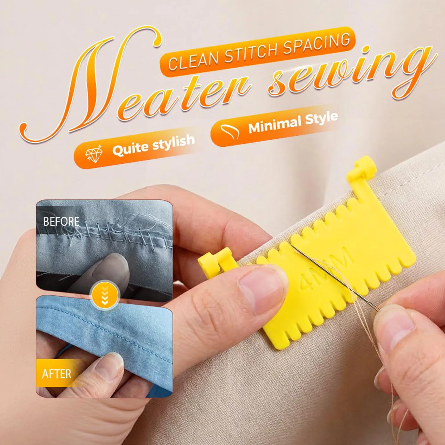1 Piece Quilting Sewing Gauge Tool For Hemming, Edge Stitching, And Seam Guidance