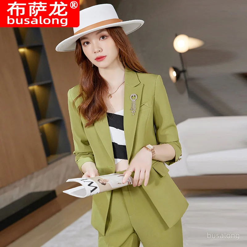 2022 New Autumn and Winter Long Sleeves Business Women's Clothing Suit Business Formal Wear White-Collar Workwear Graceful Fashi