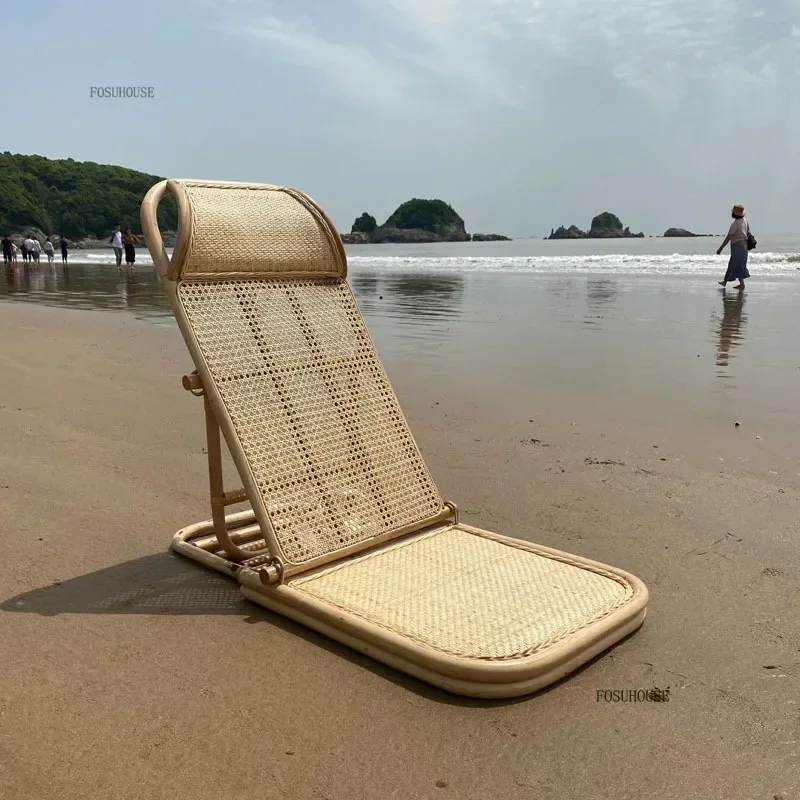الشمال التخييم كراسي الشاطئ القابلة للطي في الهواء الطلق الحديقة حمام سباحة مسند الظهر كرسي اندونيسيا ريال الروطان الترفيه كراسي خارجية DD N
