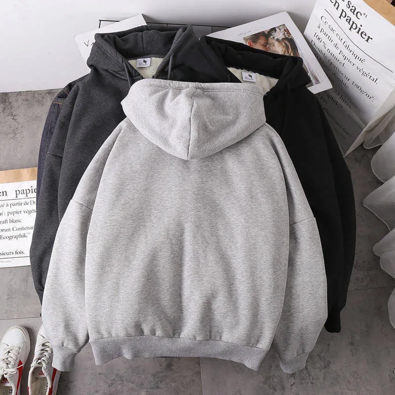 Women's Outerwear Casual Jacket Solid Color Plush Thick Insulation Winter Hoodie Outerwear Zippered Sports Shirt Upper Winter