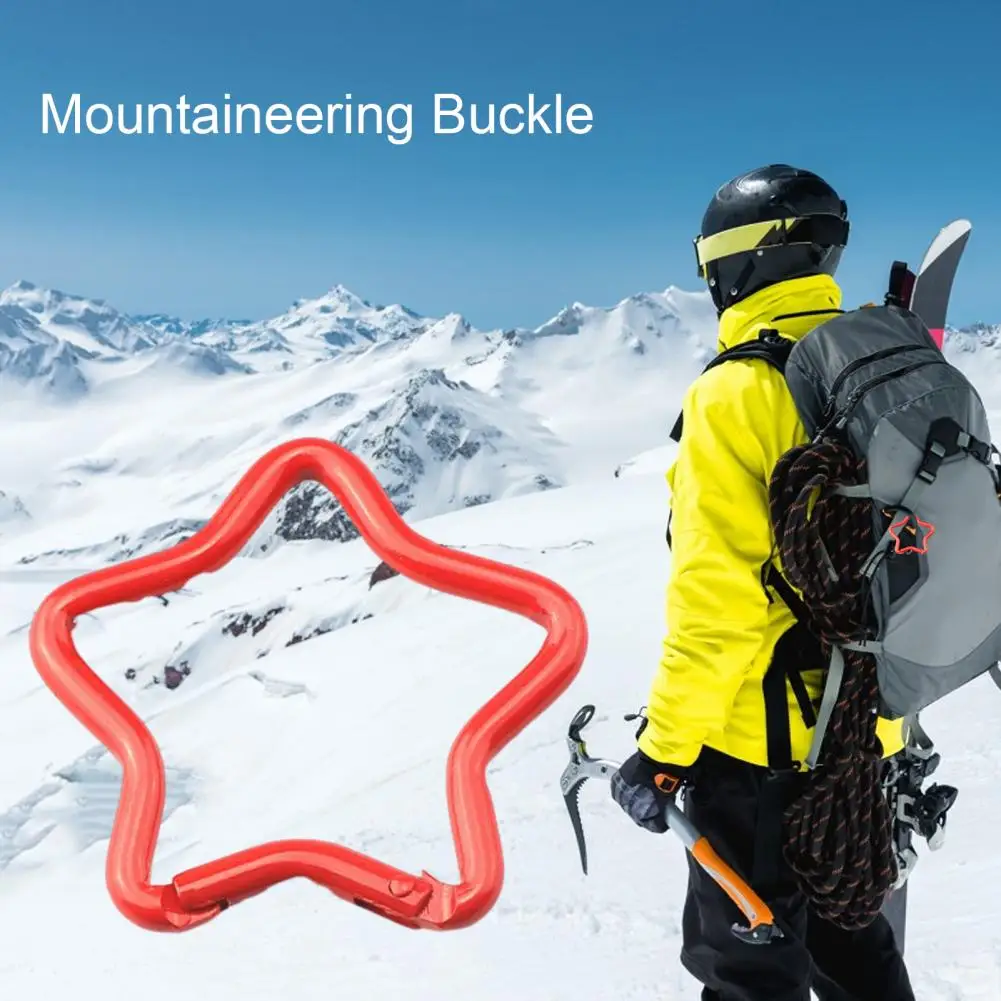 10Pcs Star Shaped Spring Locking Carabiner Clip Aluminum Alloy Carabiner Buckle Hook Clips Backpack Mountaineering Buckle