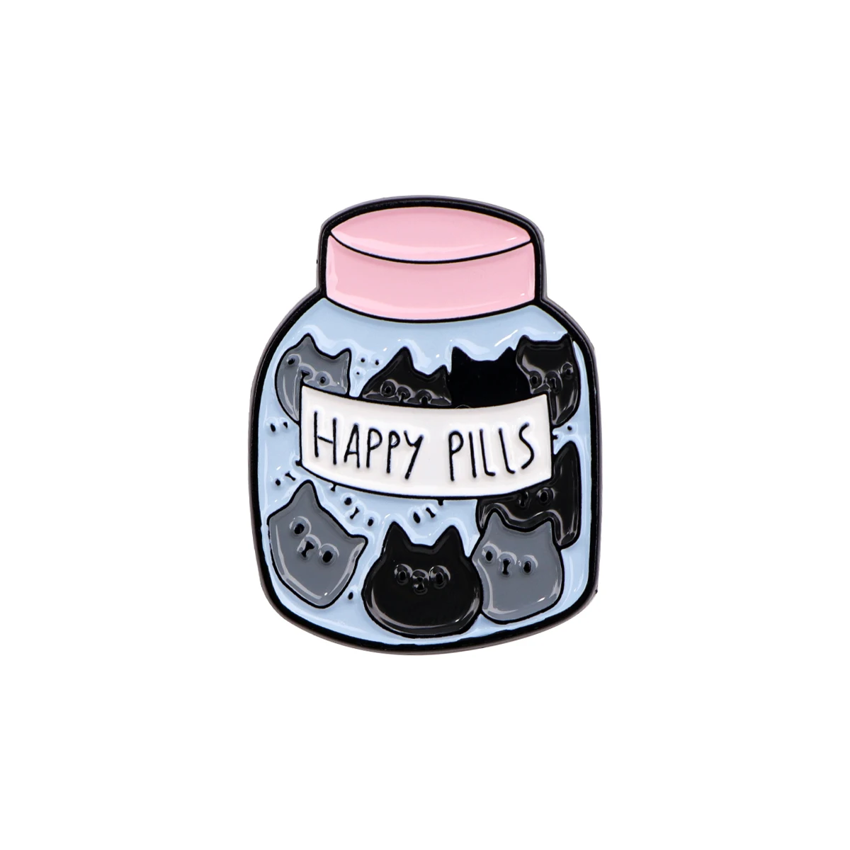 Happy Pills Creativity Enamel Pins Women Badge Backpack Collar Lapel Pin Hat Jewelry Accessories Gifts for Friends