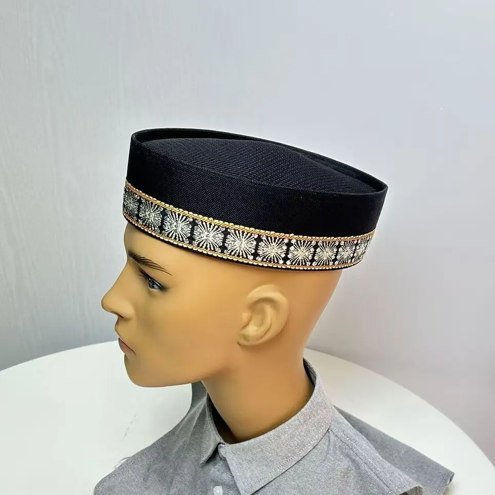 Free Shipping Malaysian Boat Caps For Men Clothing Muslim Hat Turkey Tax Kipa Kufi Saudi Islamic Prayer Luxury Summer Mesh 03578