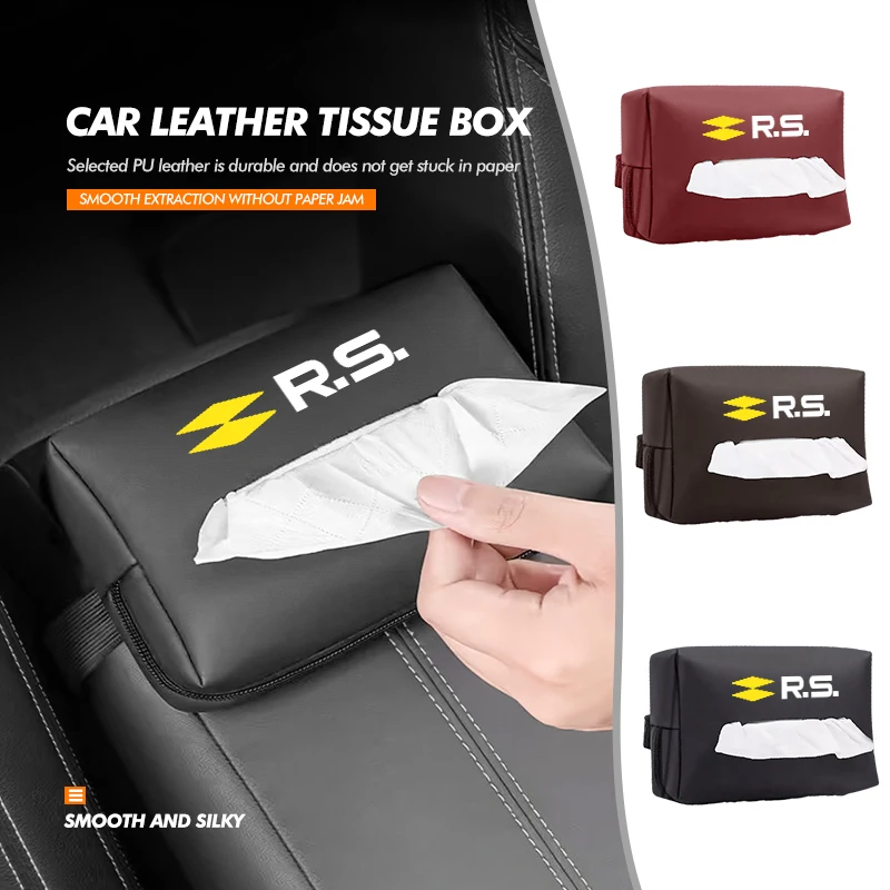 

Подвесная сумка для полотенец на спинку автомобильного сиденья, ящик для хранения салфеток для Renault RS Kadjar Captur Clio Megane 2 3 4 RS Koleos Logan