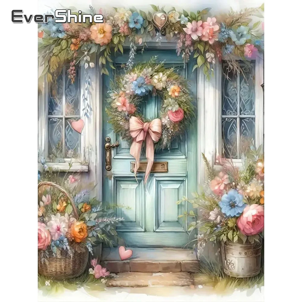 Evershine Tür Diamant Gemälde Landschaft Bild Strass Blume Diamant Mosaik Kits Kunst Stickerei Handwerk