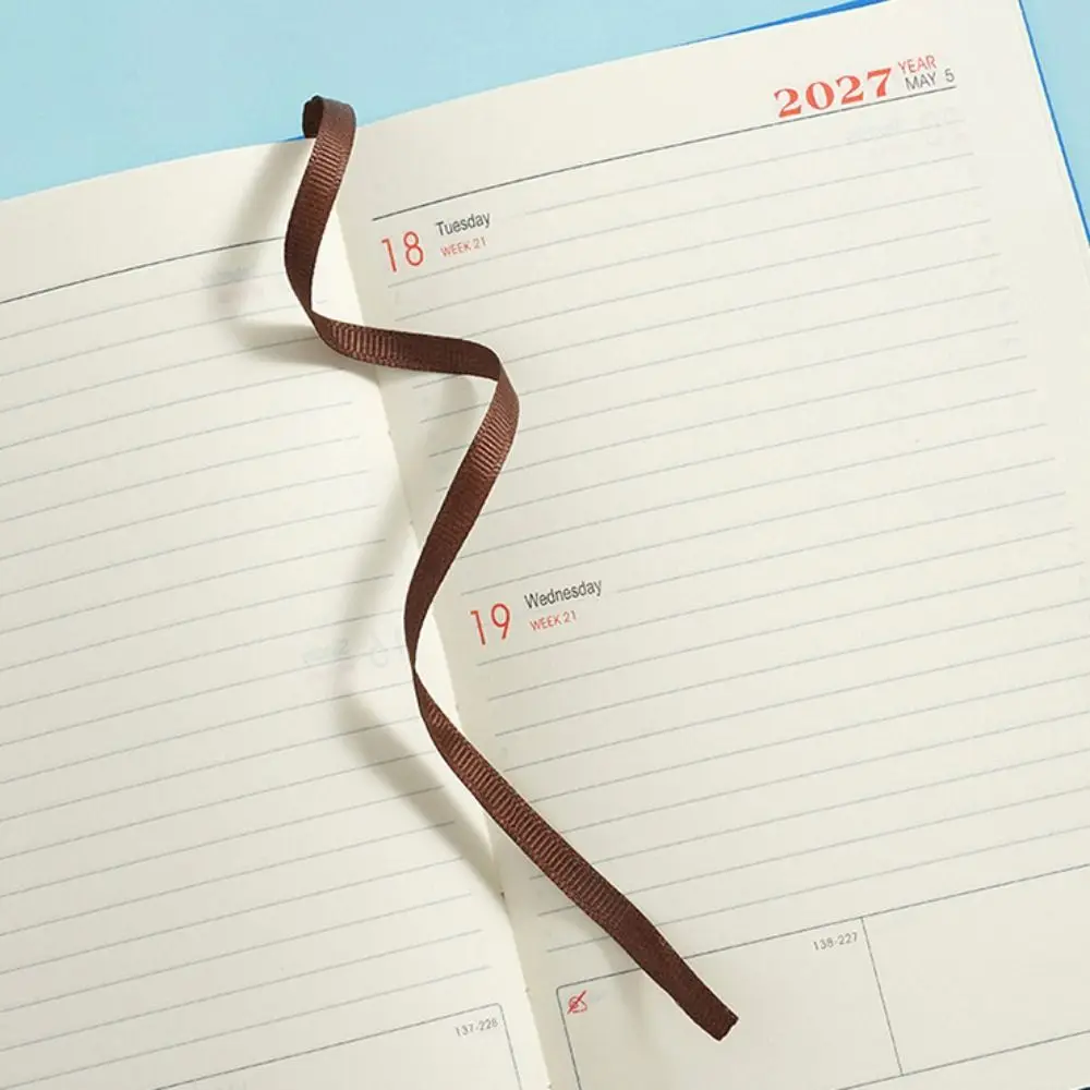 Portable A5 2027 Schedule Book To Do List Textured PU Agenda Book Planner Reminder Planner Notebook Gift Giving