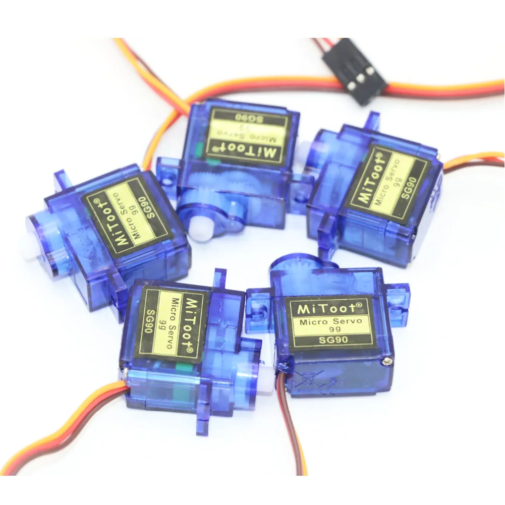 5 / 10 / 20 / 50 Uds Mitoot SG90 SG 90 3,5-4,8 V 9G Mini Micro Servo para RC 250 450 helicóptero Robot Arduino accesorios al por mayor