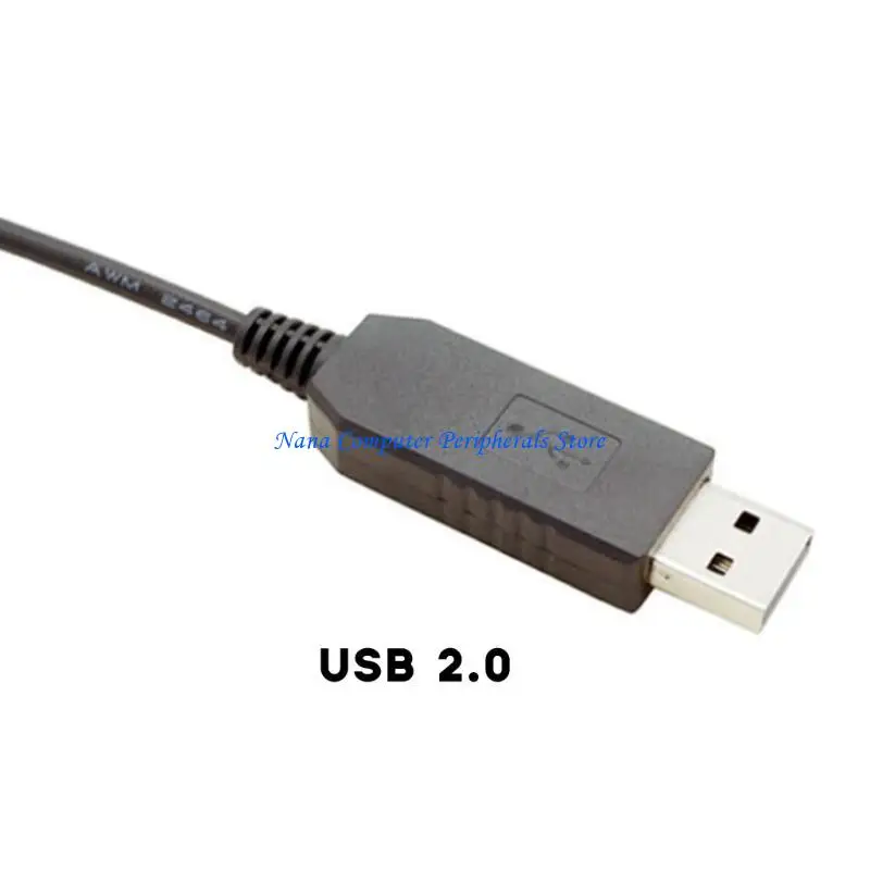 F68C Line USB to 4Pin PC Sleeved Power Cable with ON Off Switch Adapter