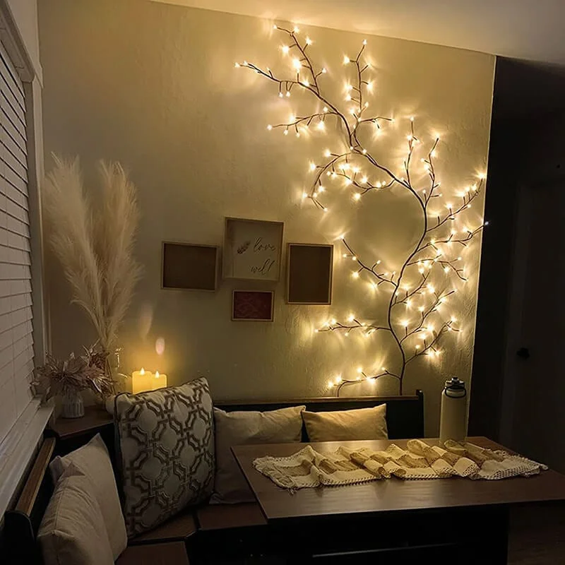 Shiny Enchanted Willow Vine Wall Enchanted Willow Vine Led Light Bendable Lighting Vine Branches Wall Bookshelves Vine Lights