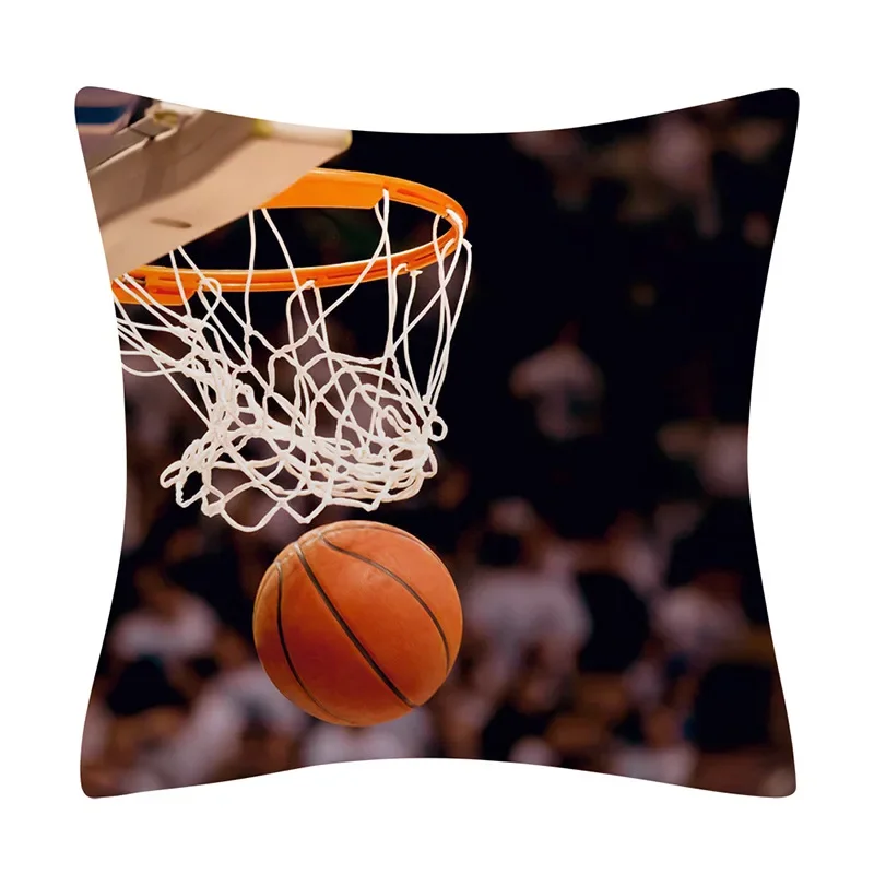 Football Basketball Rugby Printed Pillow Case 45x45cm Pillowcase Home Decor Cushion Cover Sofa Car Decorative Throw Pillow Cover