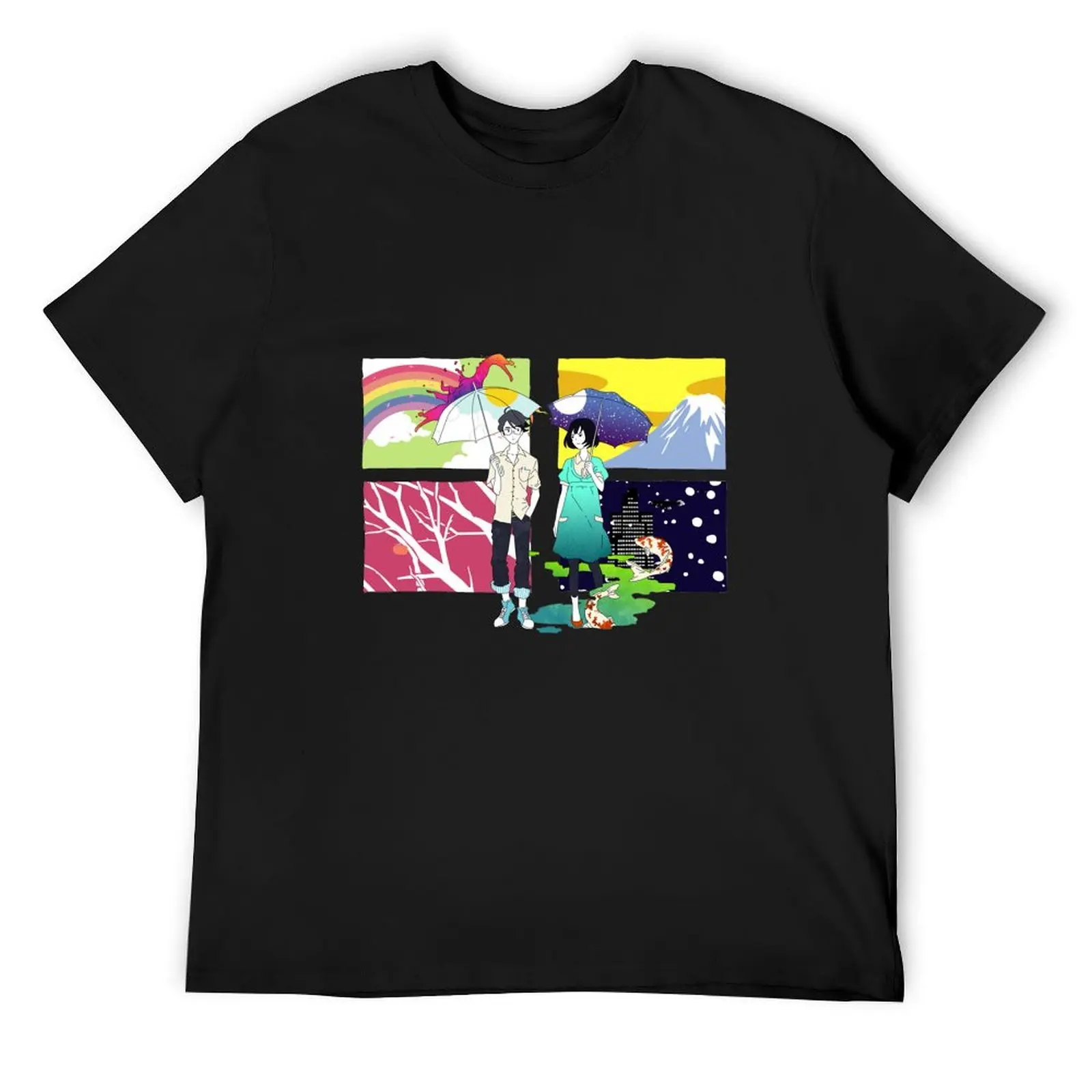 The Tatami Galaxy- Protagonist and Akashi T-Shirt customs design your own anime t shirts mens funny t shirts