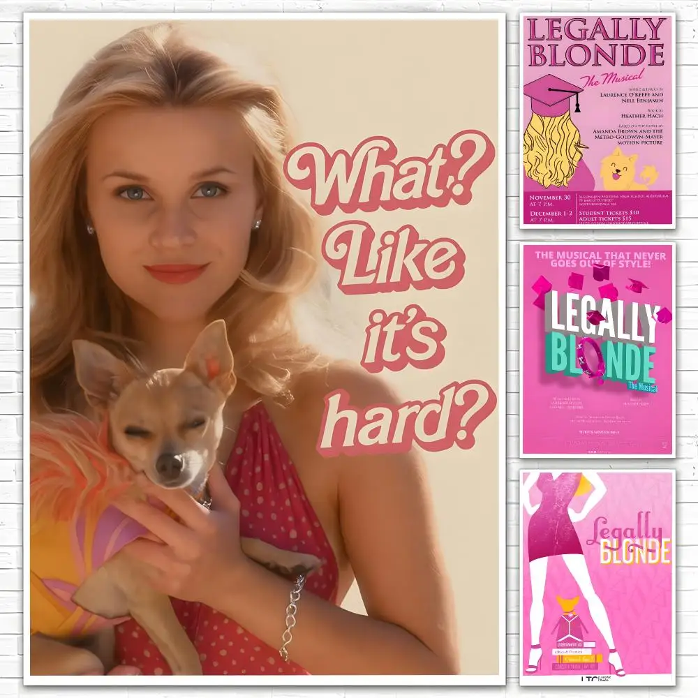 Movie Legally Blonde Poster Poster All-match HD Waterproof Self-Adhesive Wall Art Sticker For Home Bedroom
