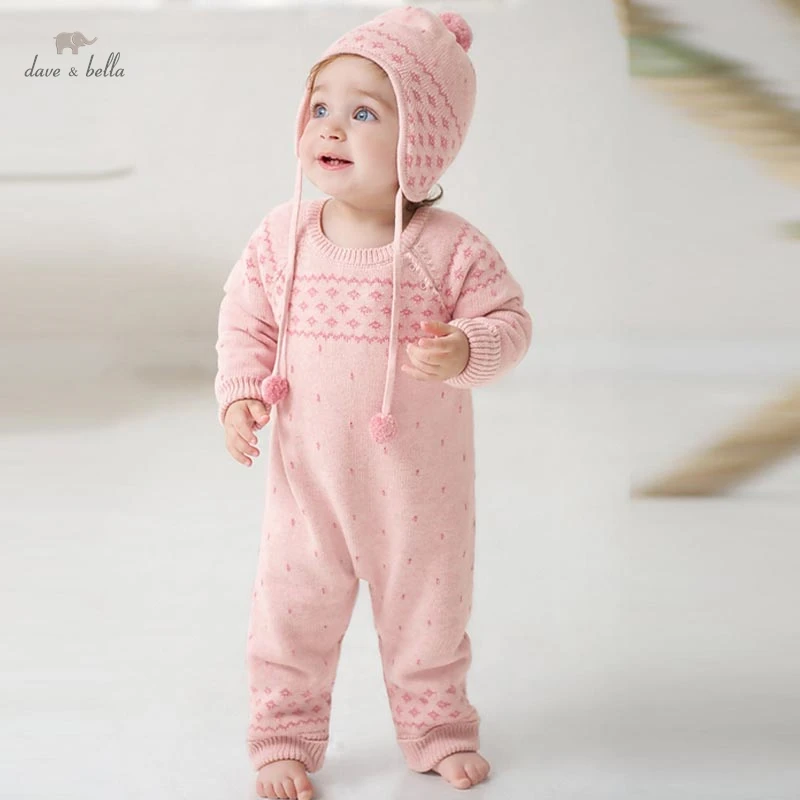 Dave Bella Newborn Baby Clothes Autumn Winter Long Sleeved Rompers Infant Baby Boys Girls Jumpsuit DB4223395