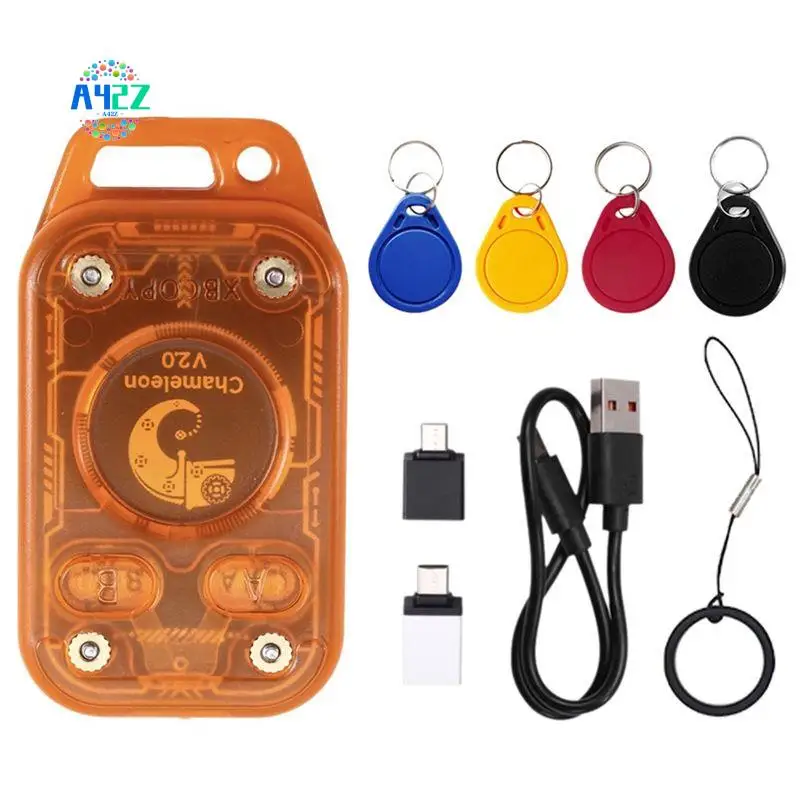 

A42Z-Chameleon Ultra V2.0 RFID Смарт-чип-эмулятор 13,56 МГц 125 кГц Декодирование карт NFC Дубликатор + 4 брелка Keychain
