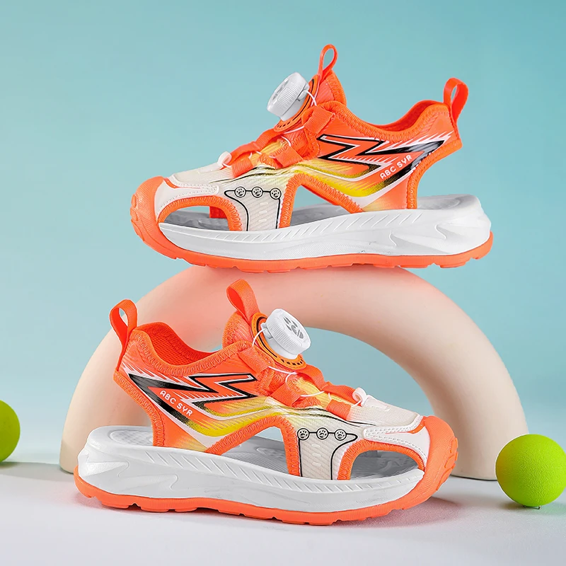 

Childrens Outdoor Beach Shoes Summer New Breathable Snug Anti Slip Wear-resistant Soft Sole Multi-color Kdis Sandals