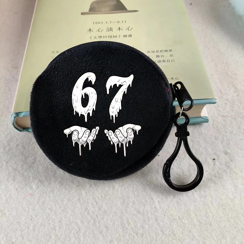 

67 Children Wallet Steal A Brainrot Coin Purse Six Seven Funny Mini Zero Wallet Boy Girl Round Bag Cartoon Headphone Storage Bag