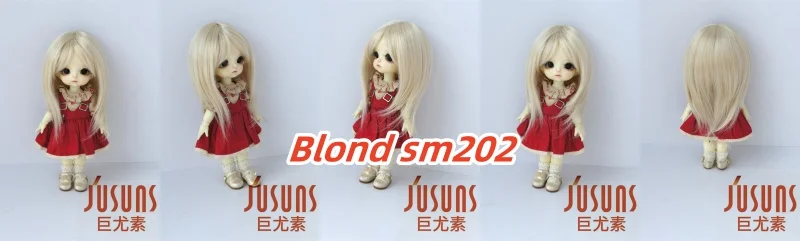 JD762 Natural curls Mid long doll wigs that can be tilted and self trimmed with bangs Full sizes Doll Accessories