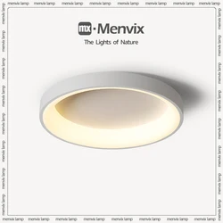 Luces LED de techo de diseño moderno, lámpara regulable para sala de estar, dormitorio, comedor, accesorios cuadrados redondos para interiores, blanco y gris