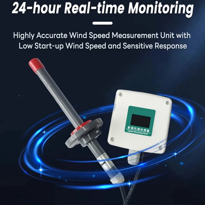 高精度風速センサー,配管の空気量測定,検出器送信機,使いやすい,0〜30m/sパイプ,rs485