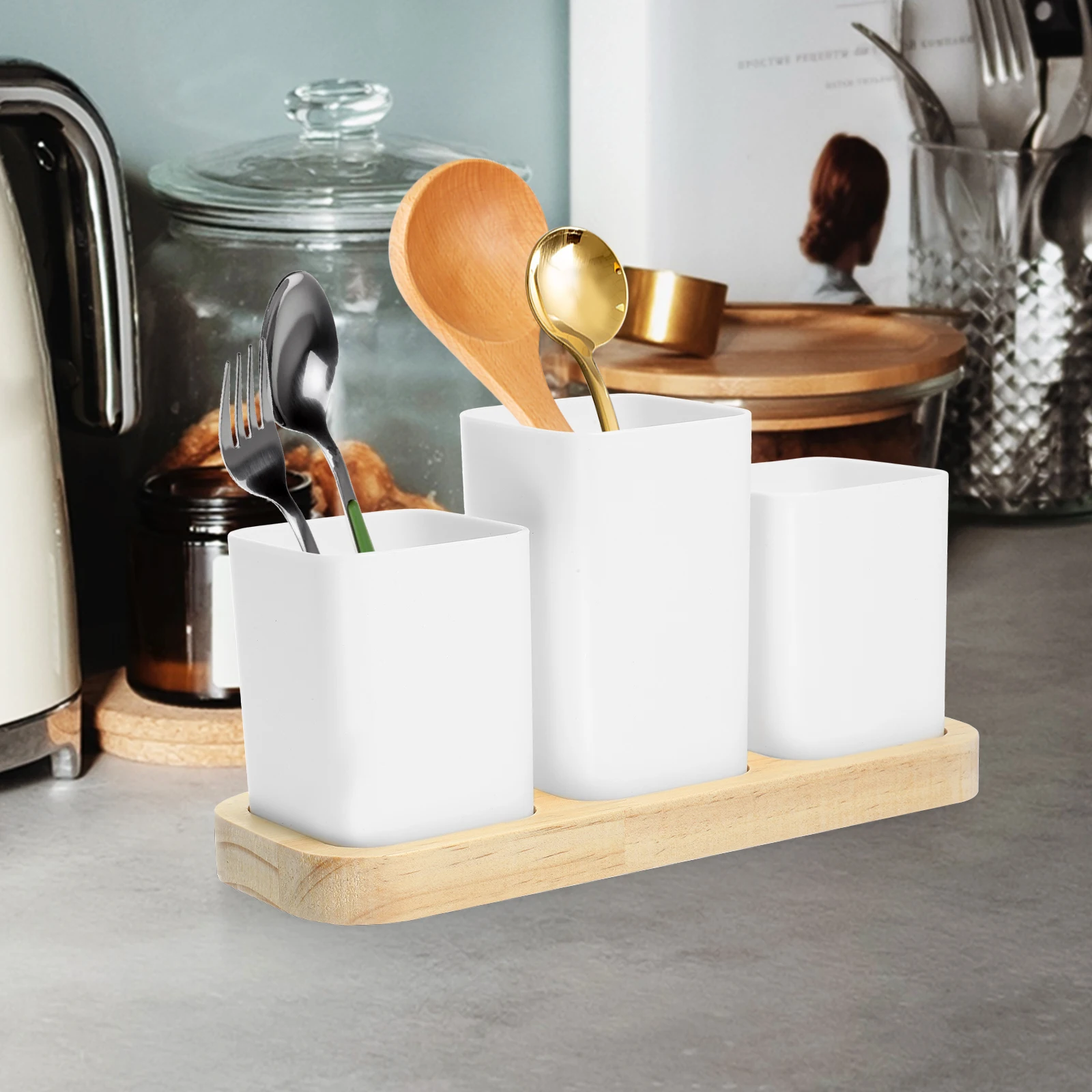 

Wedding Chopsticks Cutlery Small PP Silverware Holder Countertop Household Organizer Material Kitchen Storage Box