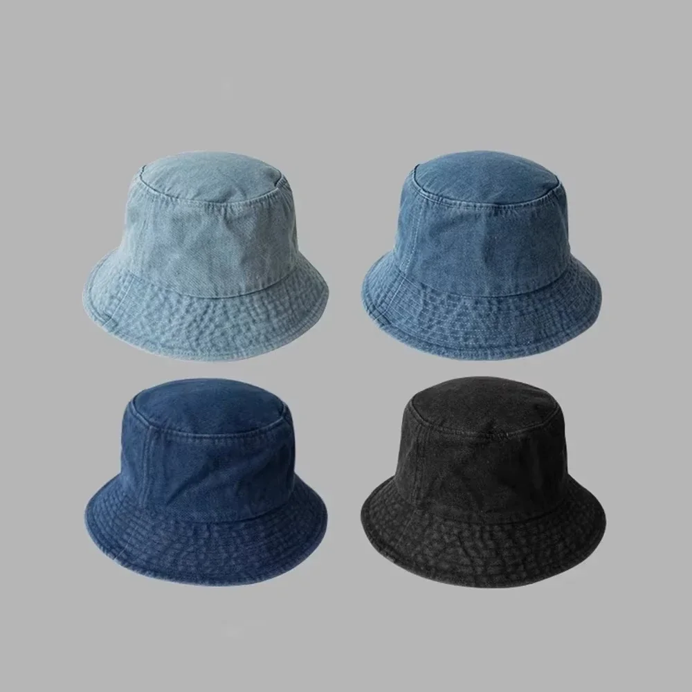 Solid color minimalist retro fisherman hat beach outdoor sun hat essential equipment for shopping and travel