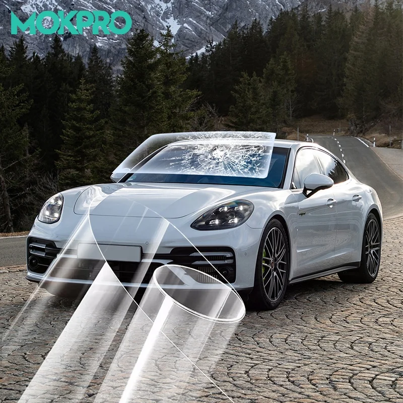 8-mil hydrofobe hoge heldere anti-kras zelfherstellende auto voorruit TPU voorruit beschermfolie