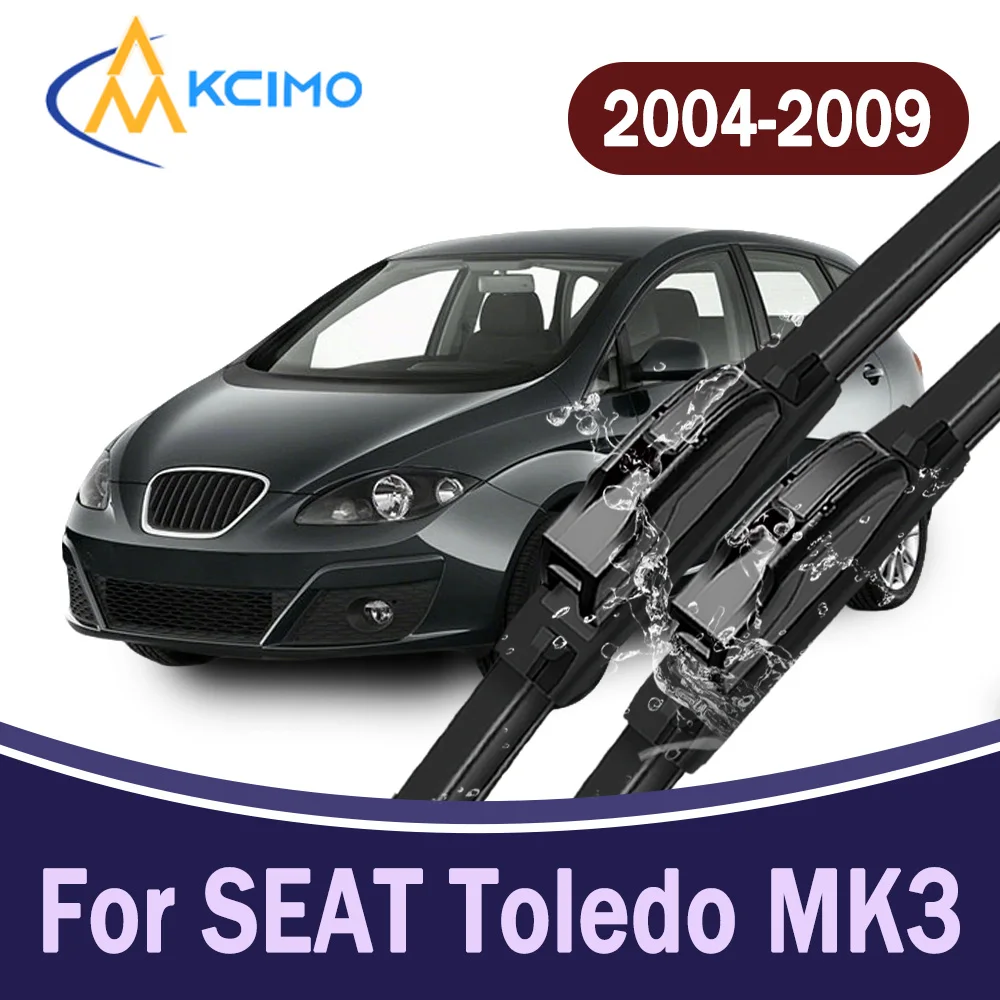 

All-Weather Front Windscreen Wiper Blades For SEAT Toledo MK3 5P 2004-2009High Quality Car Windshield Replacement Parts 2Pc